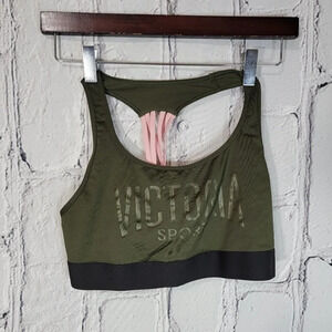 Victorias Secret VSX Womens Medium The Player Racerback Sport Yoga Bra Running‎